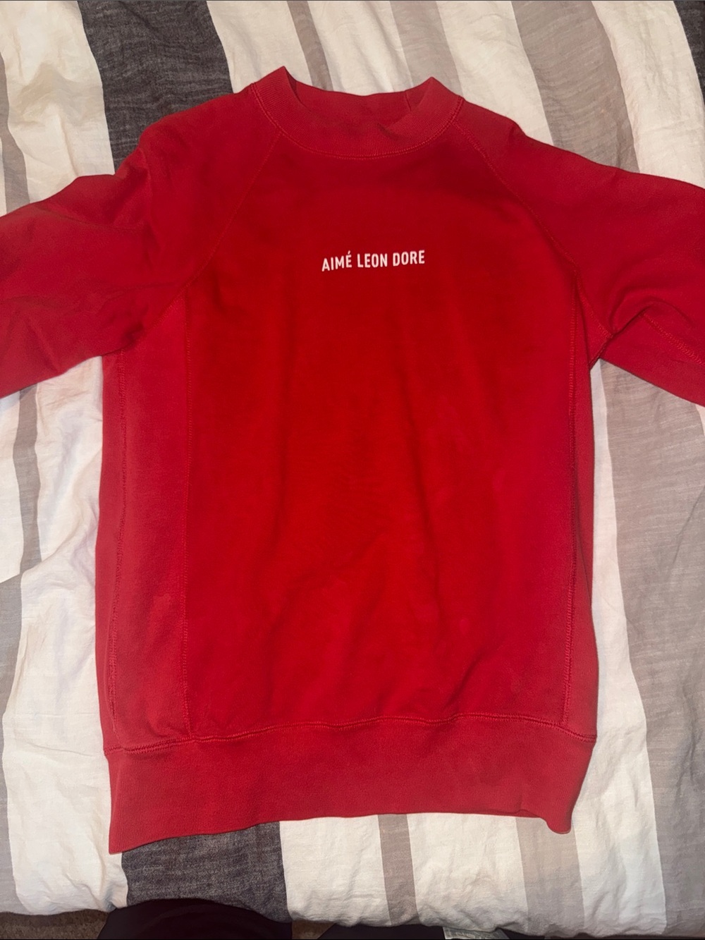 Aime Leon Dore Bright Red Crewneck Sweatshirt